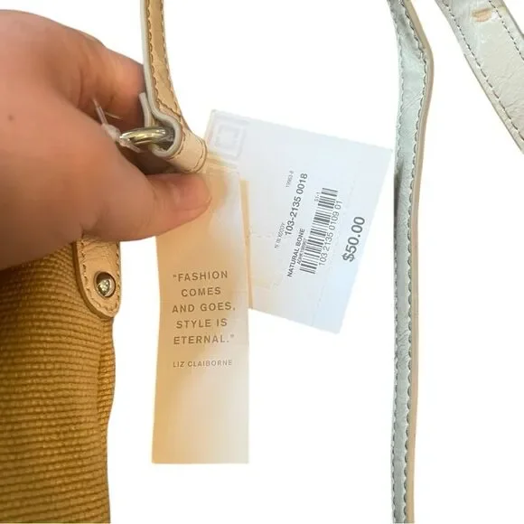 Beige and White Shoulder Bag - NWT! - Picture 3 of 3